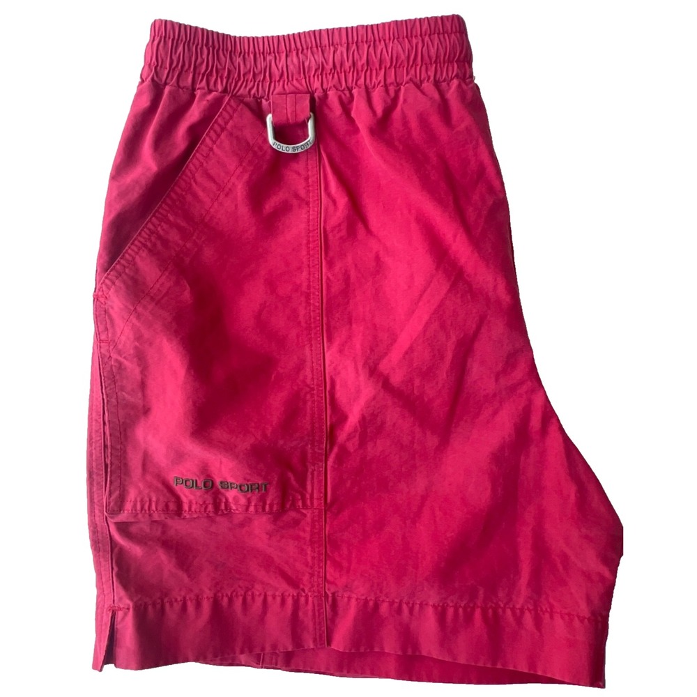 Polo Sport Ralph Lauren Swim Trunks XL Mens Red Board Shorts‎ Y2K Beach Surf